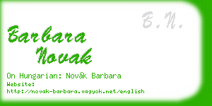 barbara novak business card