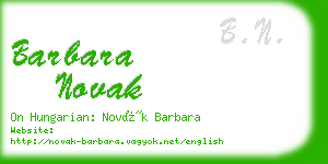 barbara novak business card